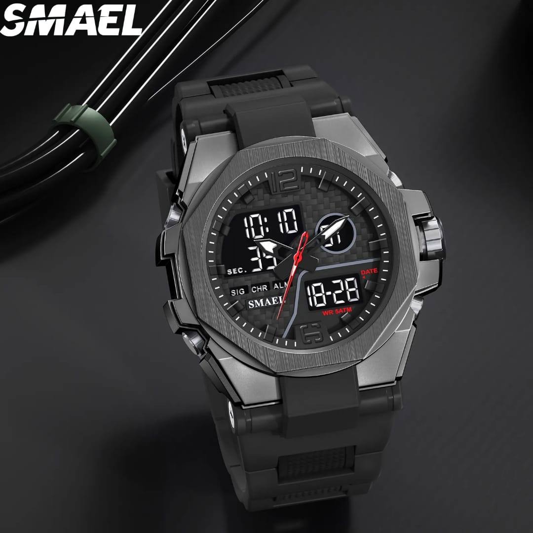 2025 New Hot Selling Fashion Wrist Analog Digital Watch G Sports Shock Waterproof Luminous Alarm Cheap Black Watch Men