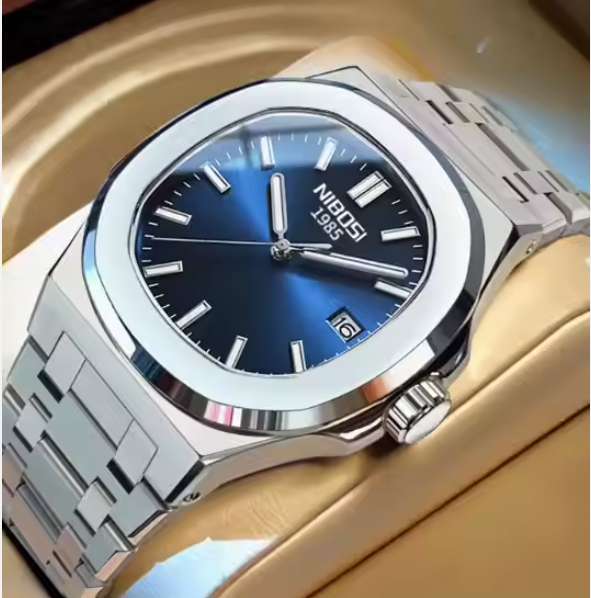 Custom Your Logo Men Wrist Watch Stainless Steel Case Waterproof Luxury Fashion Watch